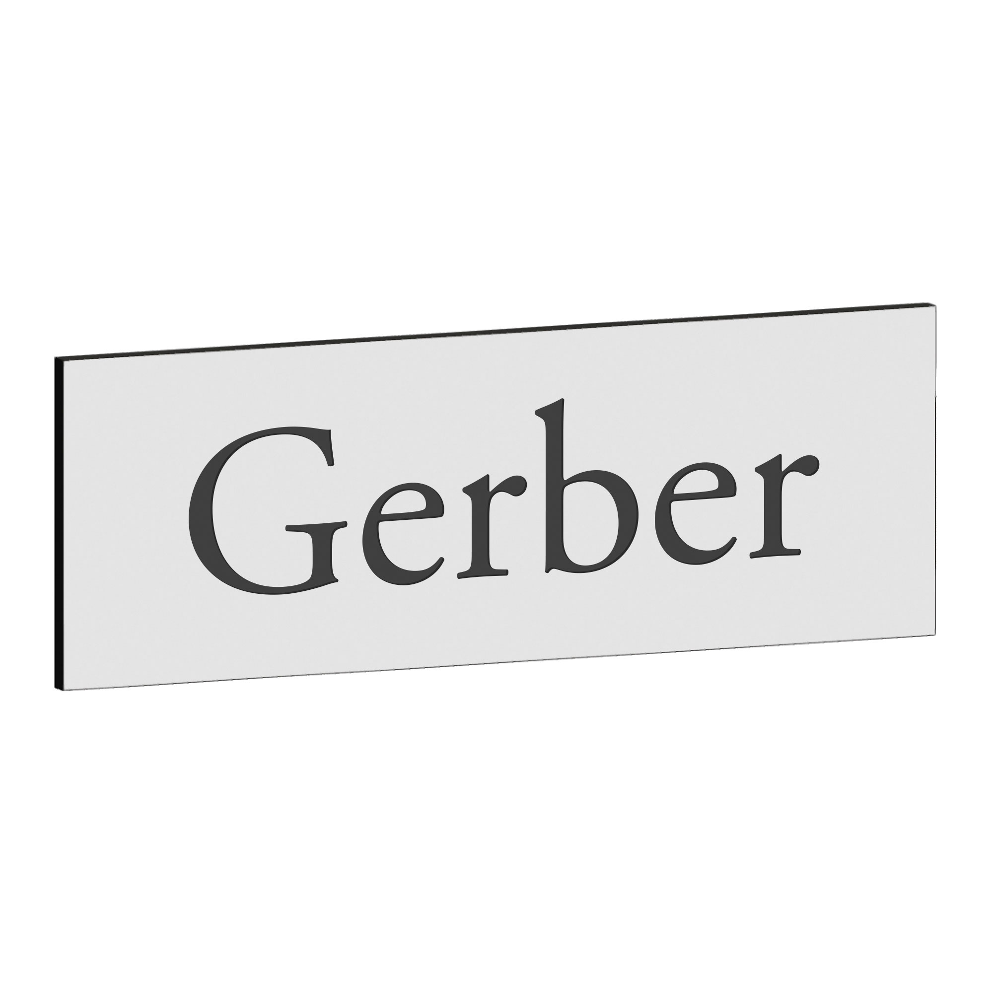 Klingelschild Kongsberg Weiß mit Gravur - personalisiertes Türschild 85x30 mm