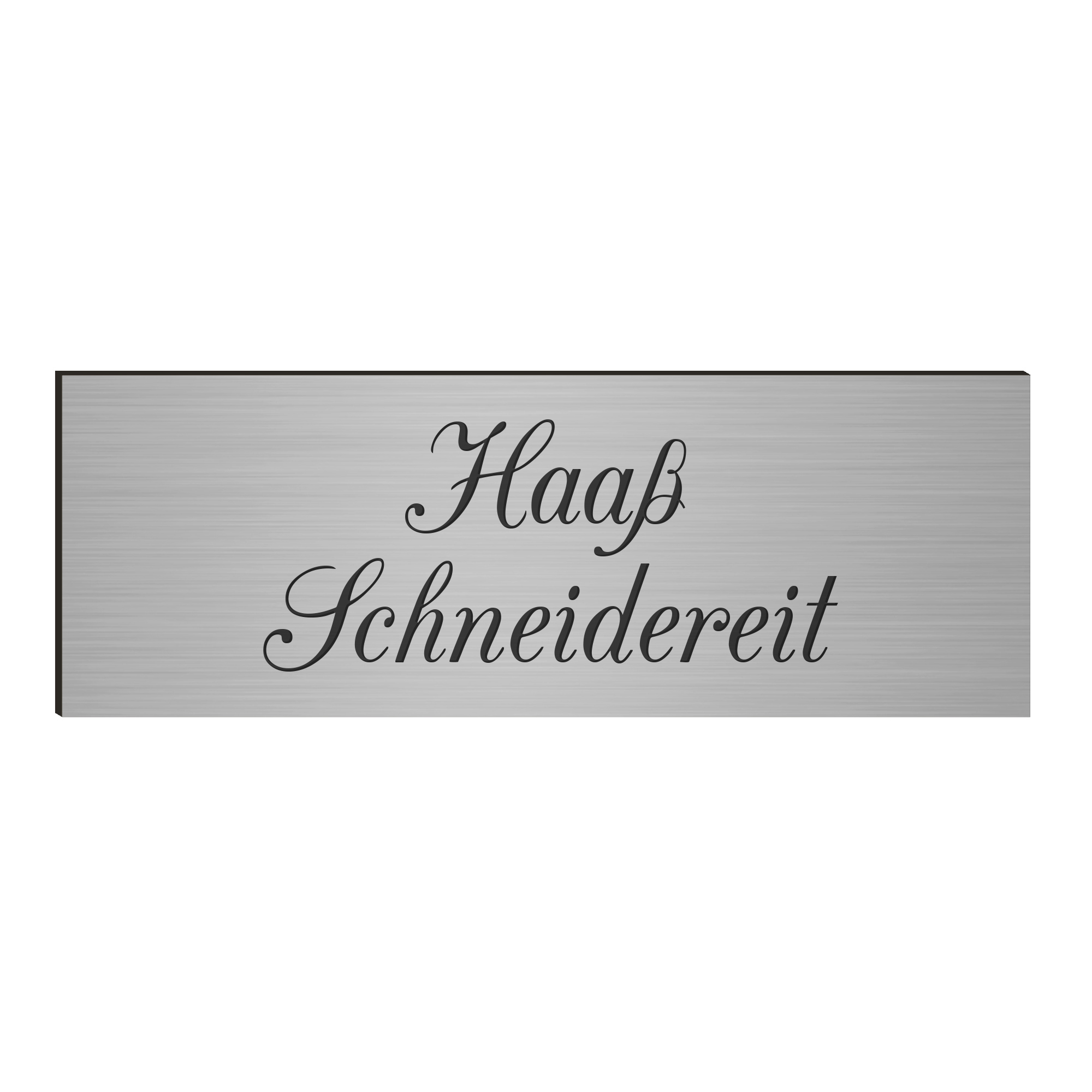Klingelschild Kongsberg Silber mit Gravur - personalisiertes Türschild 85x30 mm