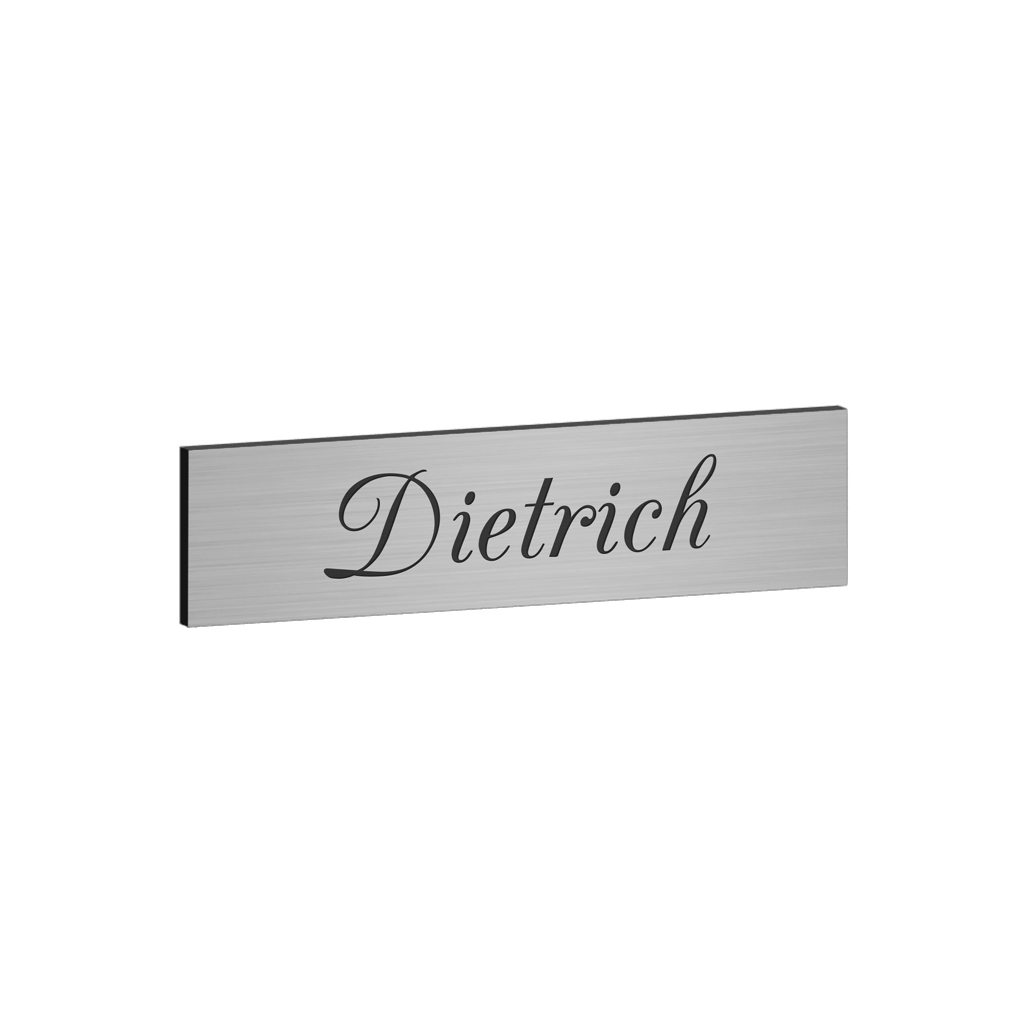 Klingelschild Kongsberg Silber mit Gravur - personalisiertes Türschild 60x15 mm
